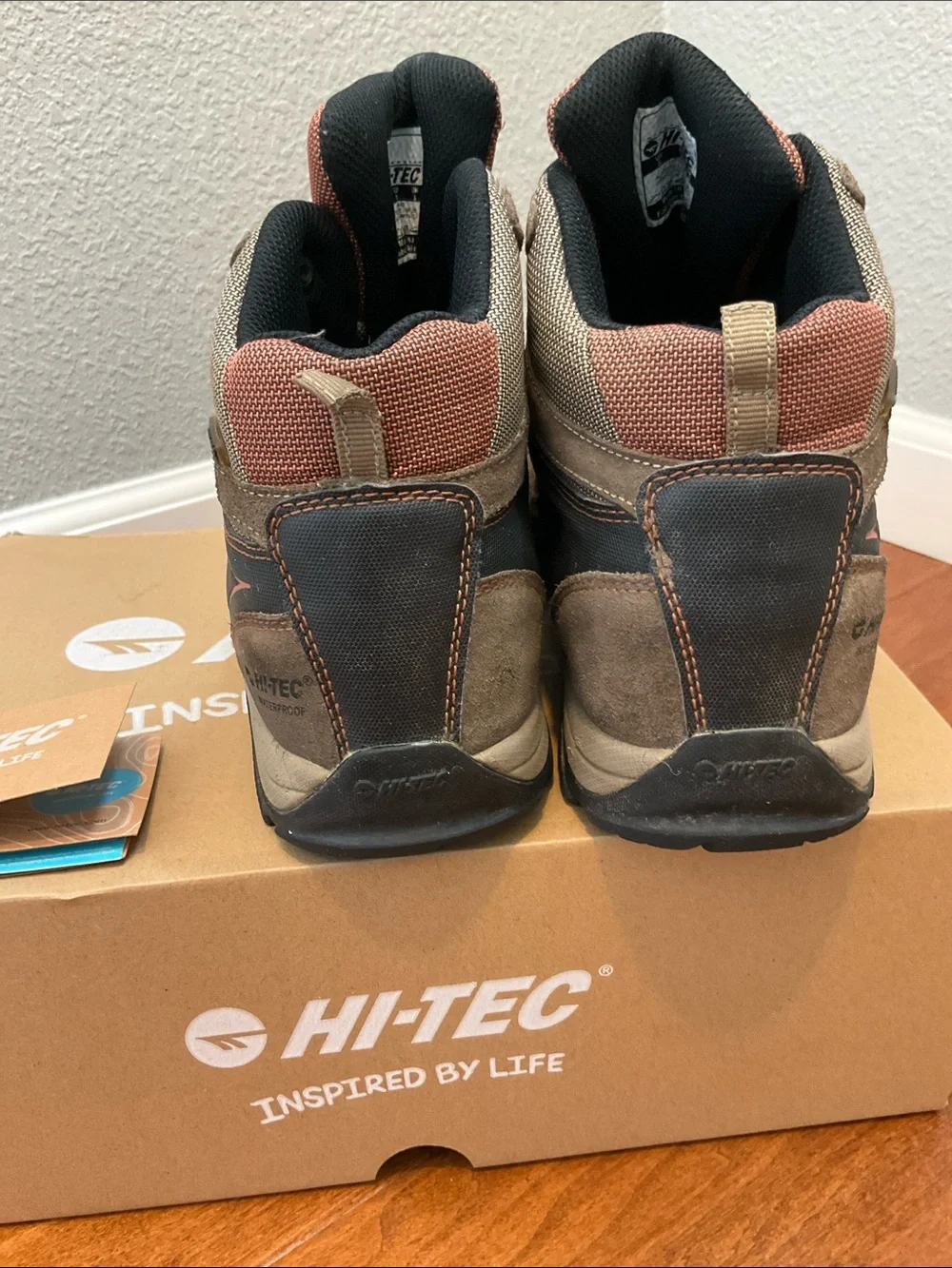 Hi-Tec Brown and Orange Trail Hiking Boots